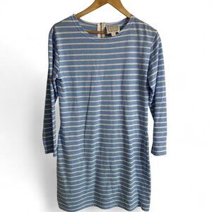 Sail to Sable Blue and White Striped Dress, Size Small